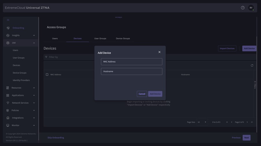 Extreme UZTNA Adding users