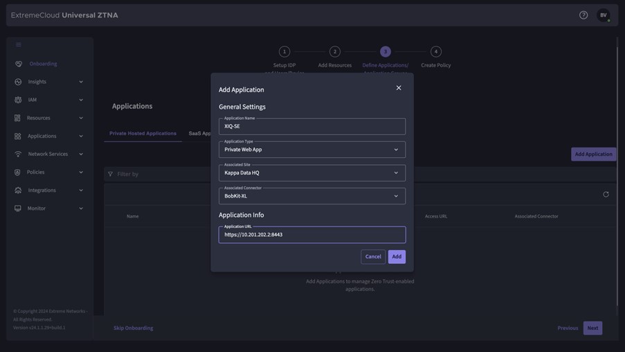 Extreme Universal ZTNA installation Site Engine